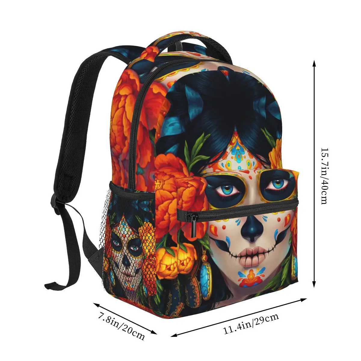 Day Of The Dead, Maria Dimova Backpack for Girls Boys Travel RucksackBackpacks for Teenage school bag