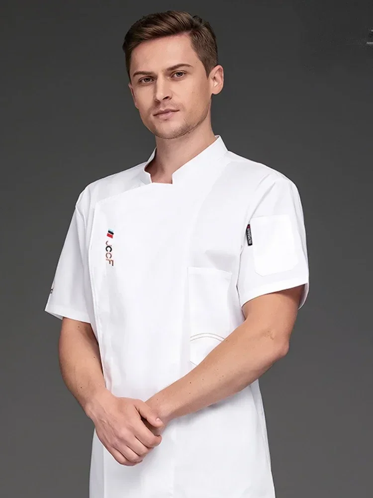 Chaqueta de Chef de estilo chino, uniforme de Chef para hombres y mujeres, uniformes de cocina para restaurante, camisas, uniforme de panadería, ropa de Chef de uso diario