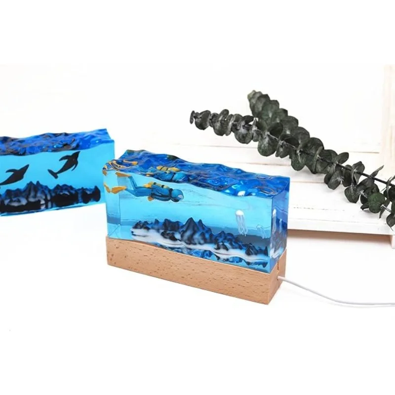DIY Crystal Mountain Sea Wave Surface Mirror Silicone Mold Crystal Epoxy Resin Mold