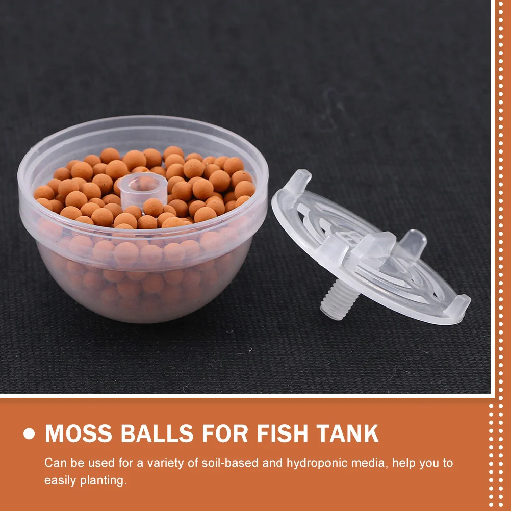 2 Pcs Moss Valued Hemisphere Shrimp Hiding Houses Fish Aquarium Ball Heavy Functional Balls Planting Containers Plastic