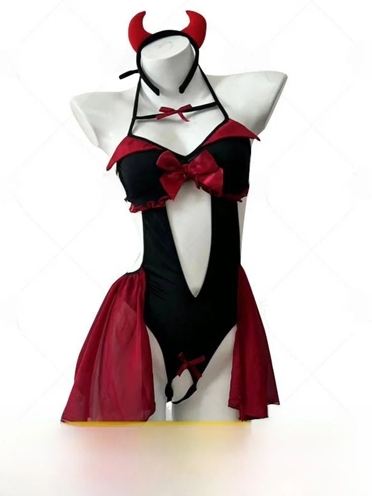 Conjunto de Lencería Sexy de loween para Mujer, Talla ande, Tema de Juego, Dlo Puro, Navidad, Divertido, Manga Corta,...