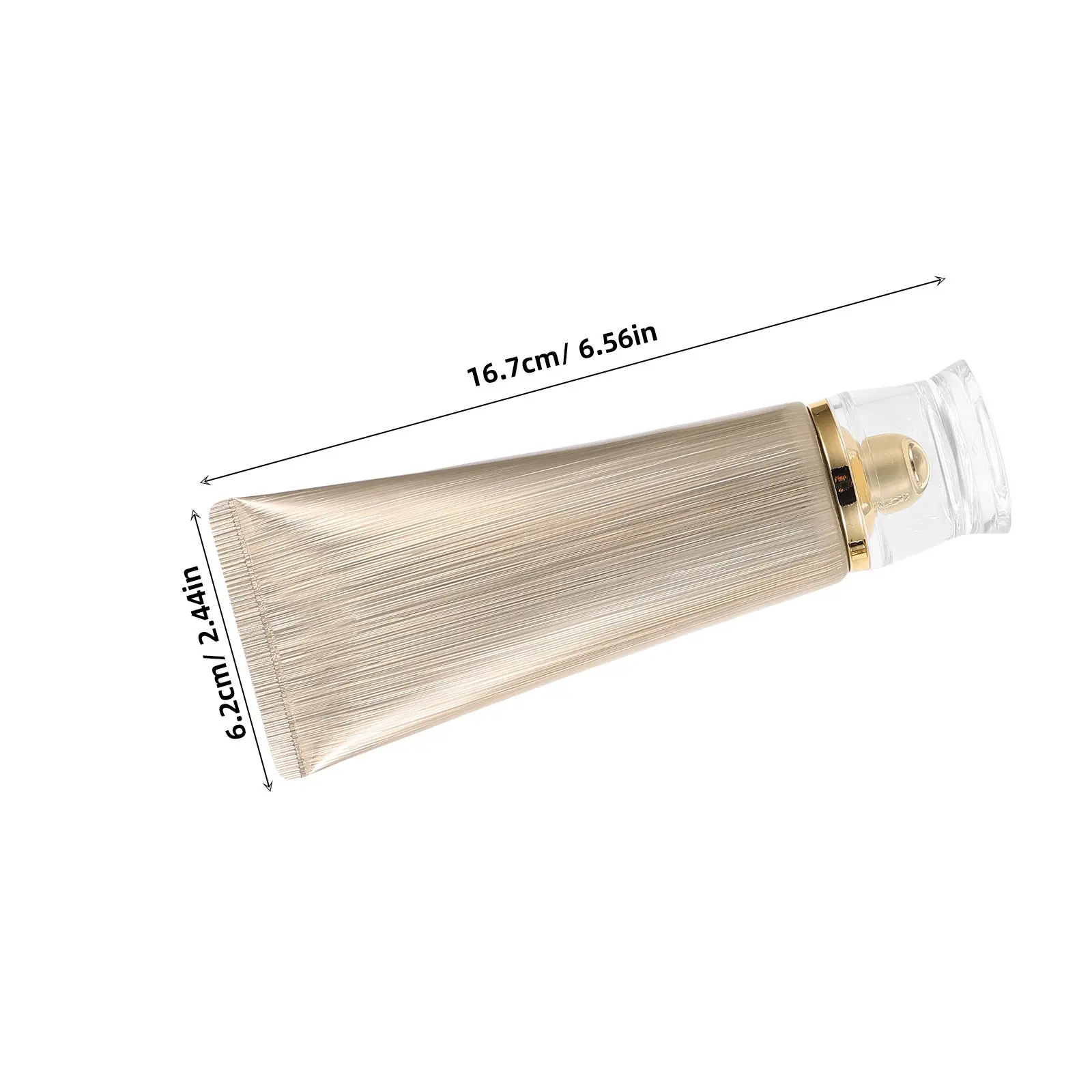 4 Tubes Souples Anti-Fuite avec Bouchons Dorés et Argentés – Emballage Portable pour Soins de la Peau – Nettoyant Visage 100g