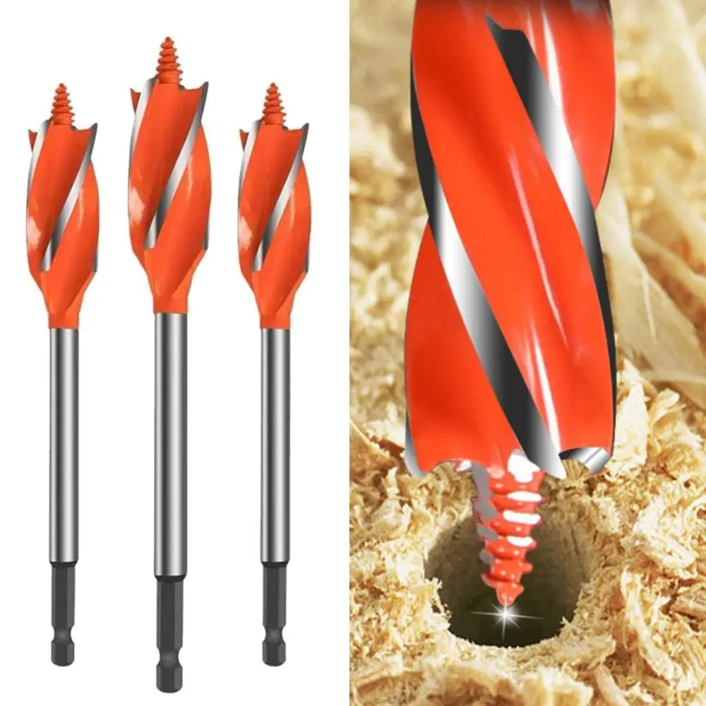 목재 커터 트위스트 드릴 비트, 육각 생크 목재 구멍 커터, 4 플루트 오거 목수 드릴 비트, 코어 드릴 비트, 10-25mm