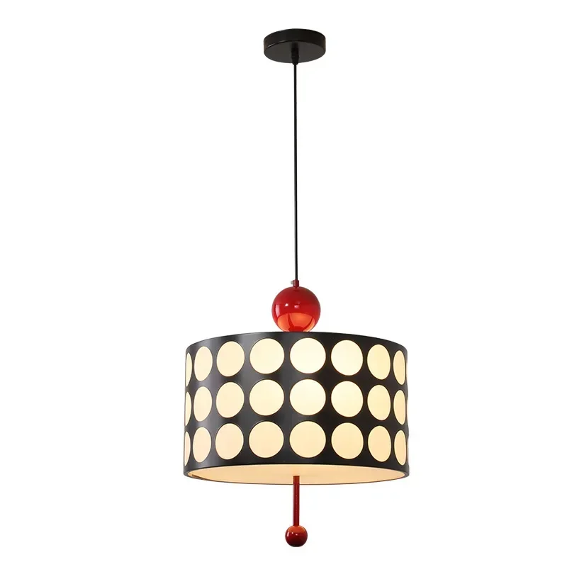 

Polka dot cylinder chandelier retro Nanyang atmosphere restaurant decorative lamp creative modeling