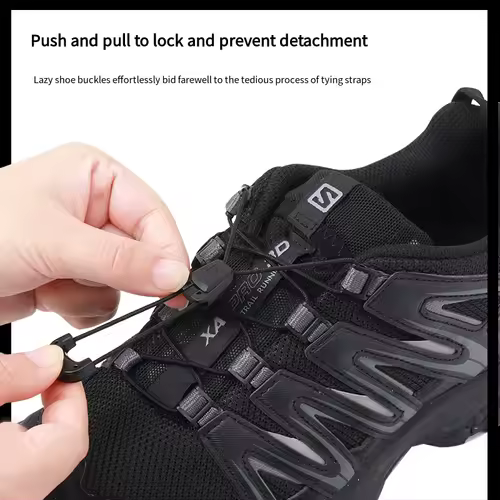 Quicklace Kit / Footwear Lace Replacement Accessory / No tie Shoelaces Round Tennis Shoe laces Quality Running Sneaker Shoelaces - Image 3