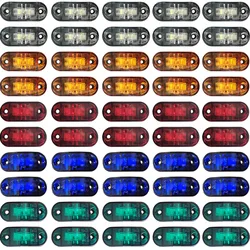 10PCS Warning Light LED Trailer Camion 12V 24V LED Side Marker Truck Accesorios Parking Lights for Volvo for man tgx