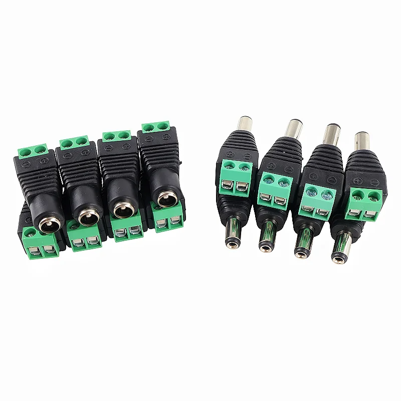DC Terminal Connector 2pin DC Power Adapter 5.5mm X 2.1/2.5mm Plug Male to Female Jack Connector Plug For LED Strip CCTV Came - view 6