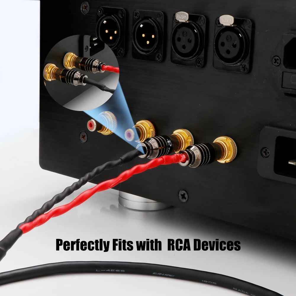 Preffair HiFi 2 RCA-3.5mm Audio Cable OFC Copper 3.5 Stereo Jack to 2 RCA Y Splitter Cable for Cell Phone/PC/Laptop/Amplifier