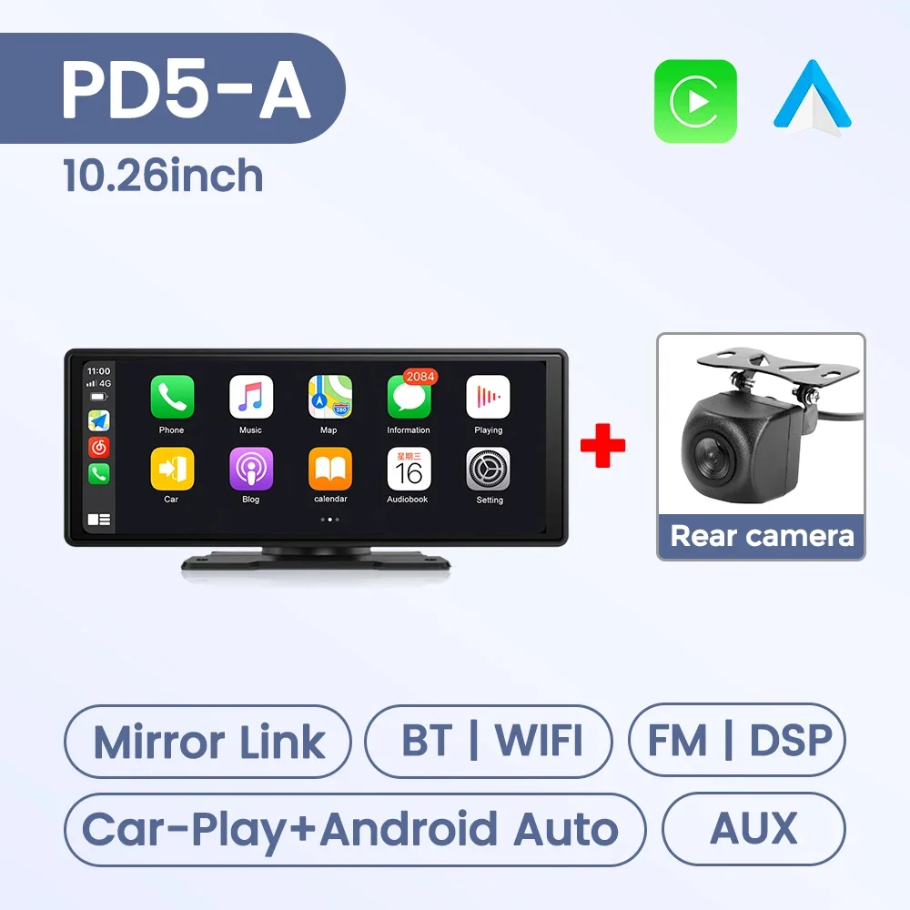 2 din Universal Autoradio Dash Cam Rückfahr kamera Multimedia Wireless Carplay Android Auto