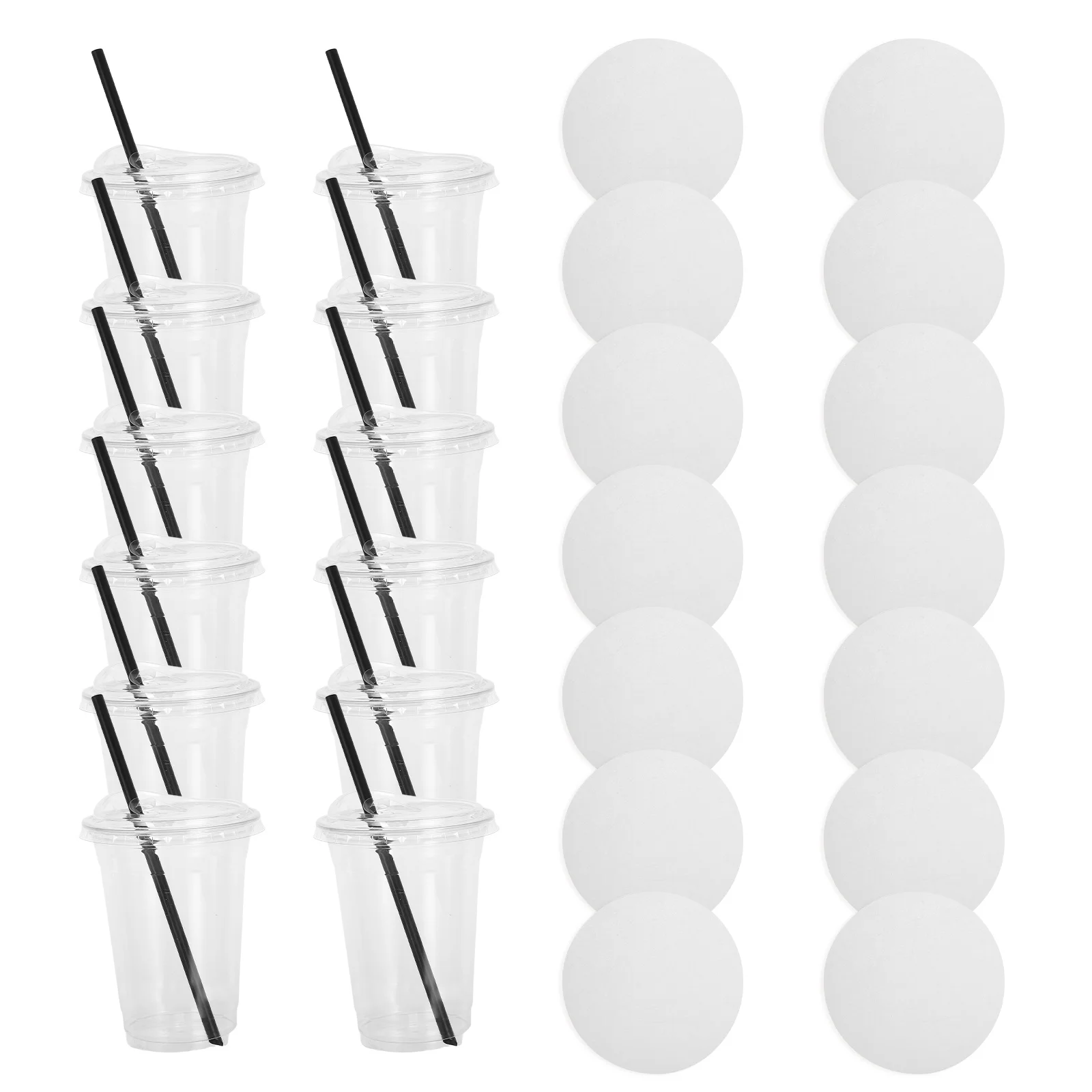 

Disposable Coffee Clear Cold Drinks Smoothie Cups With Lids 360Ml For Milk Tea Juice Transparent Pet Travel Beverage Cups