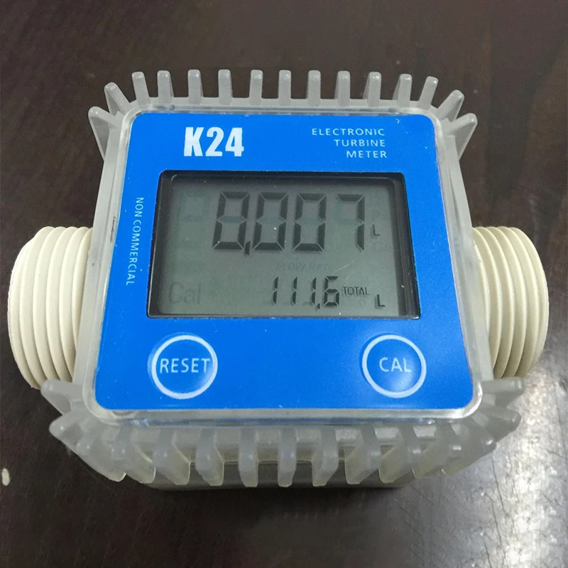 1Pc K24 Lcd Digital Diesel Oil Fuel Flow Meter Widely Used for Chemicals Liquid Water Ultrasonic Hot In Industrial Commercial