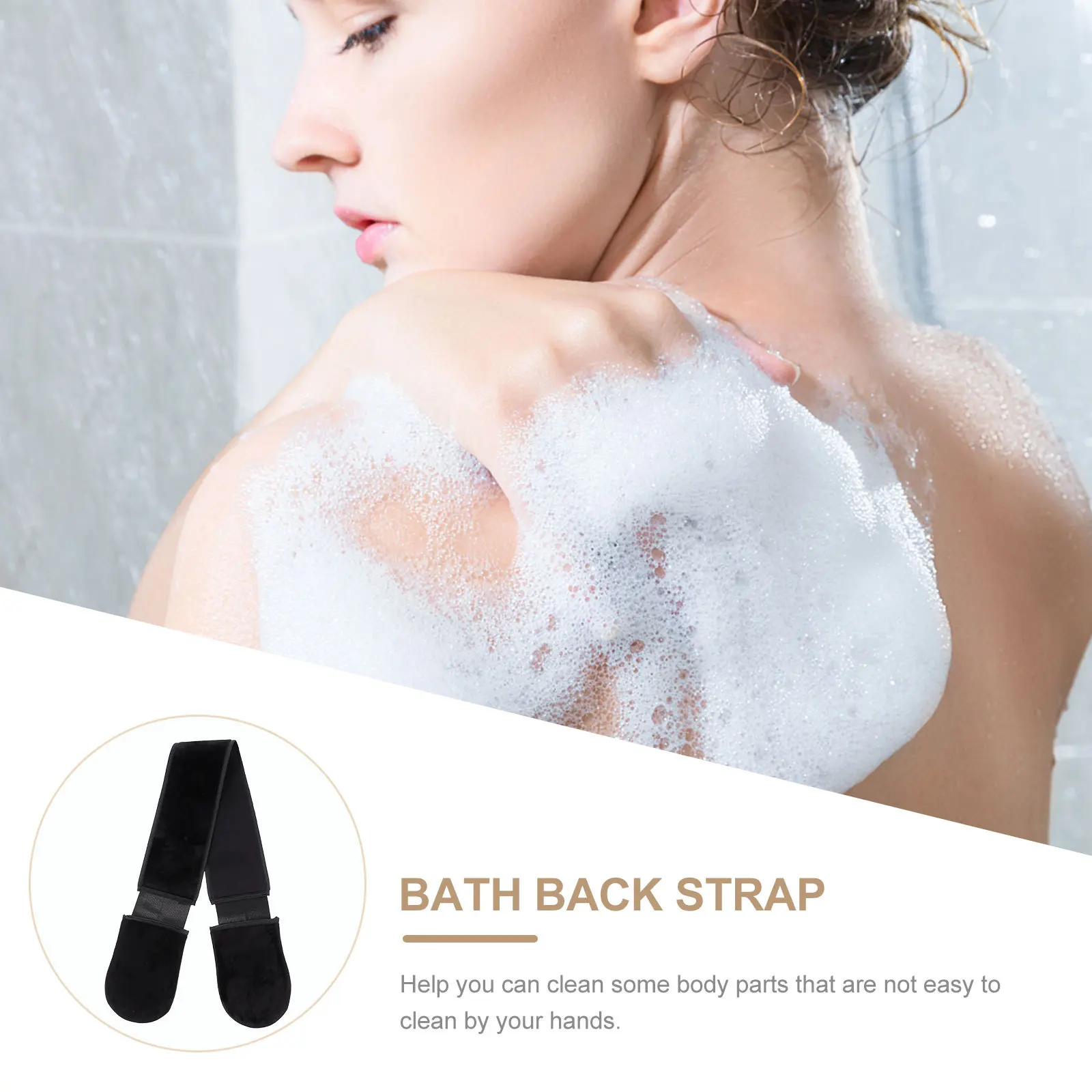1 قطعة قفازات اليد لتنظيف الجسم قسط شريط طويل الاستحمام أداة الجلد ودية امتصاص الرطوبة تنفس دش حزام الظهر