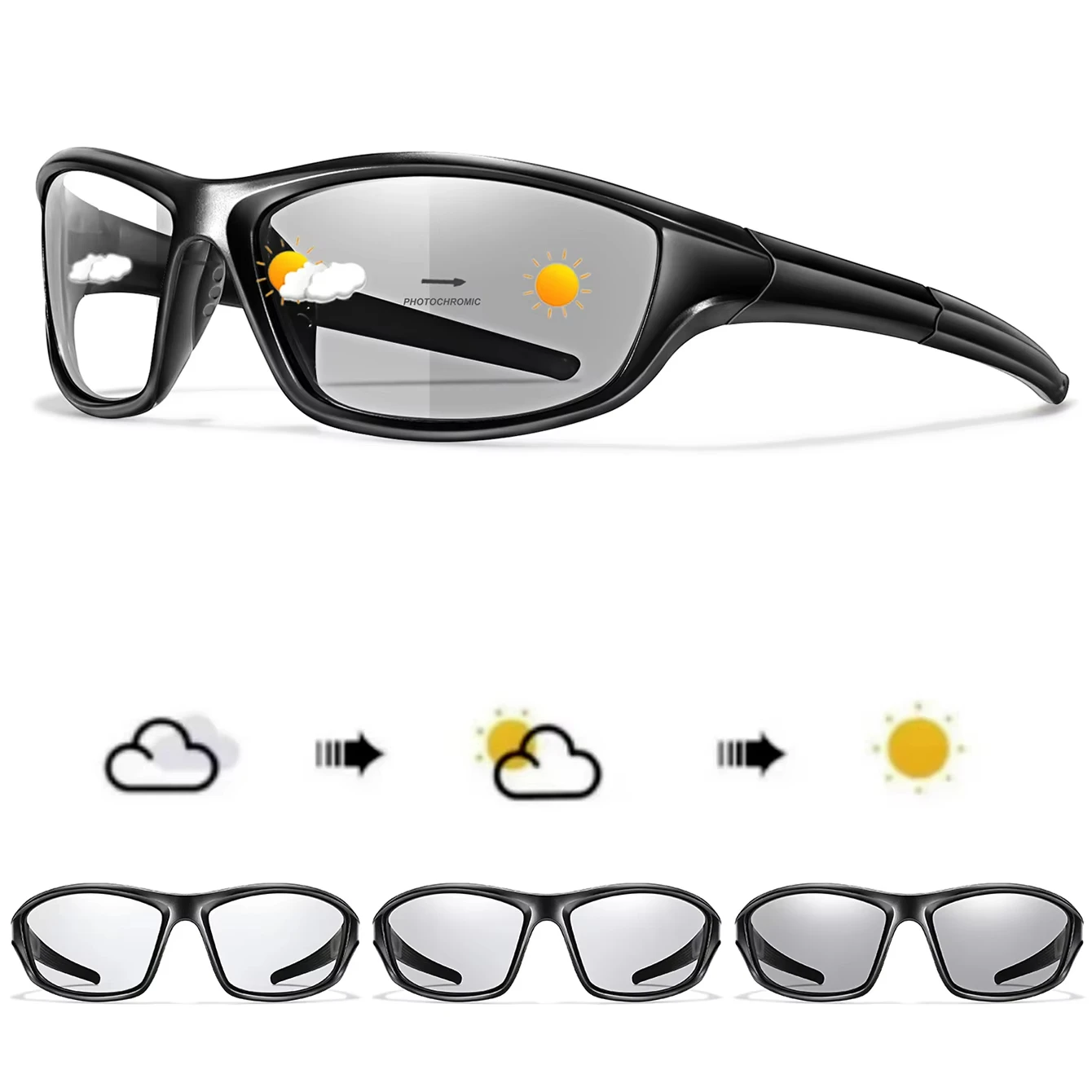 Brand New Photochromic Cycling Eyewear Men Women Mtb Bike Running Fishing Glasses Comfortable Brand Bicycle Goggles Uv400