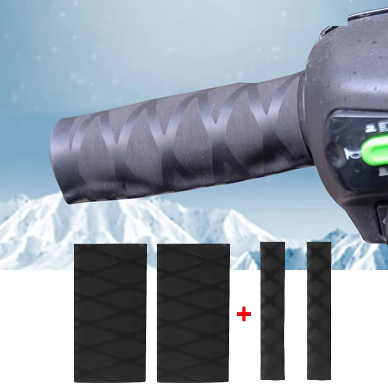 SEAMETAL Motorcycle Handlebar Covers Motorbike Heat Shrinkable Grip Cover Anti Slip Safety Brake Grip Sleeve Protector Covers