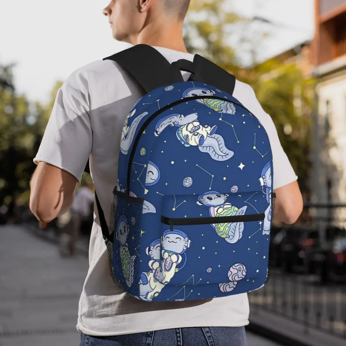 

Just A Girl Who Loves Axolotls Space Axolotl Student Backpack School Bag Hiking Daypack for Men Women Bookbag Shoulder Bags