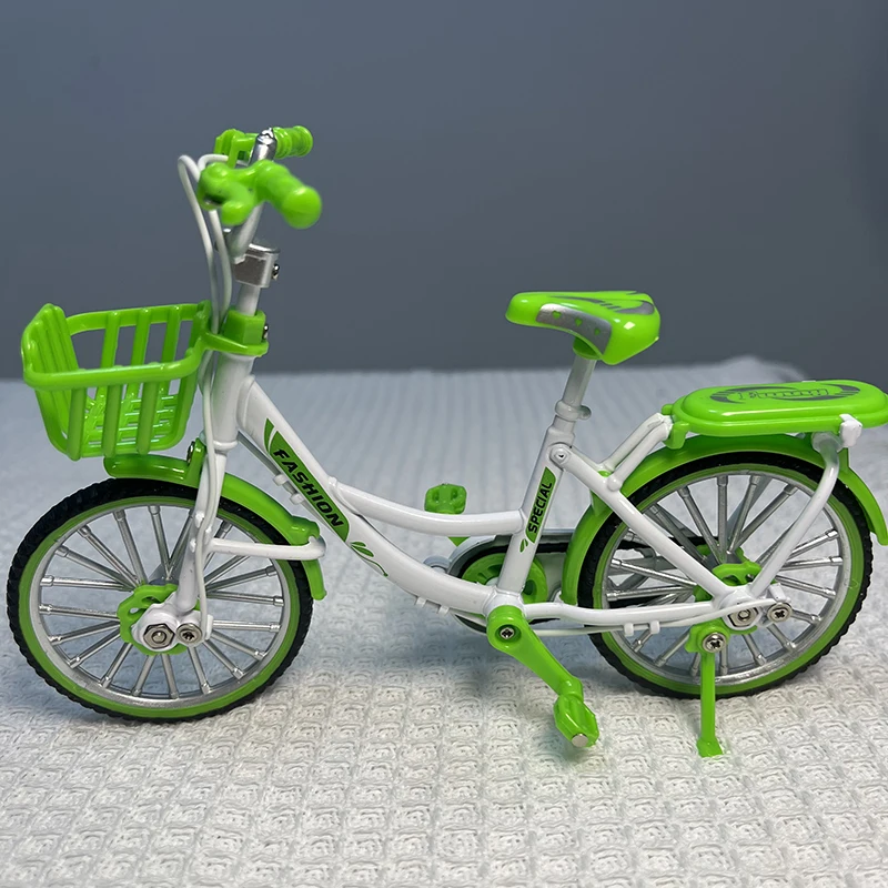 1:10 Mini Model Legering Stad Biycle Met Mand Diecast Bergvingerrace Miniatuur Rode Fiets Volwassen Simulatie Geschenken Speelgoed Jongens