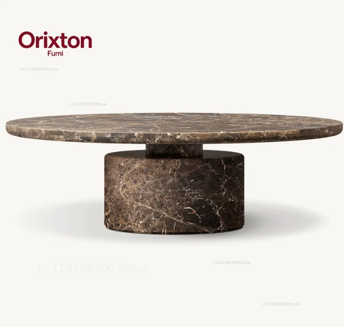 High End American Style Living Room Furniture Natural Stone Marble Coffee Table