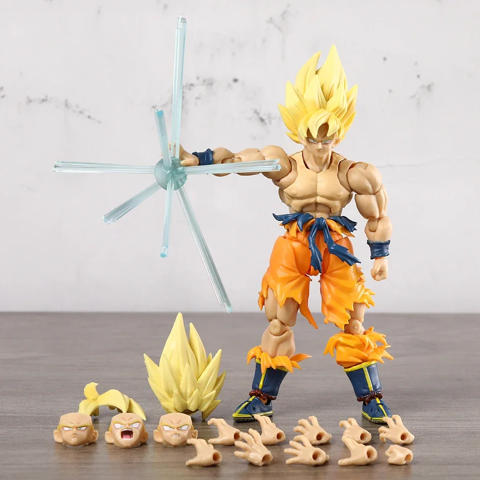 Dragon Ball Z Super Saiyan Goku (Legendario) Awakening PVC figura de acción muñeca coleccionable en miniatura regalo