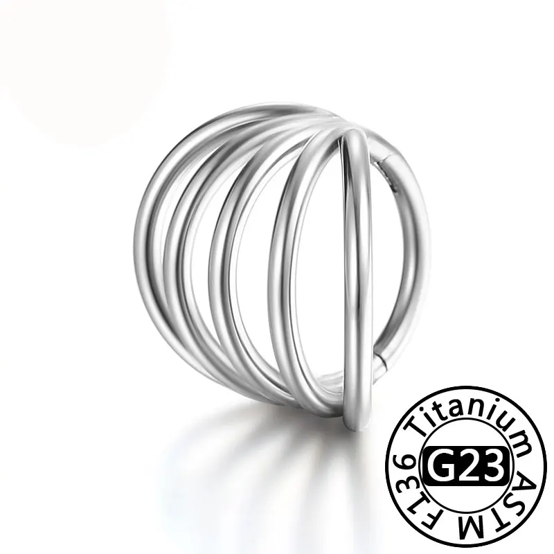 Women's Titanium Triple Hinged Cartilage Earring