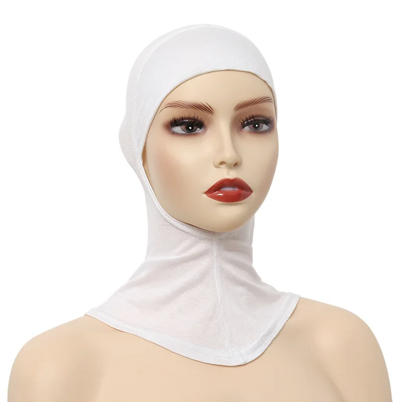 Confezione da 2 cappelli Bandana tinta unita da donna musulmani Mini Hijab Copricollo islamico modale sotto la sciarpa Copricapo