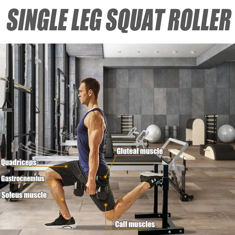 Upgraded adjustable function single leg squat stand split type squat stand for leg strength training