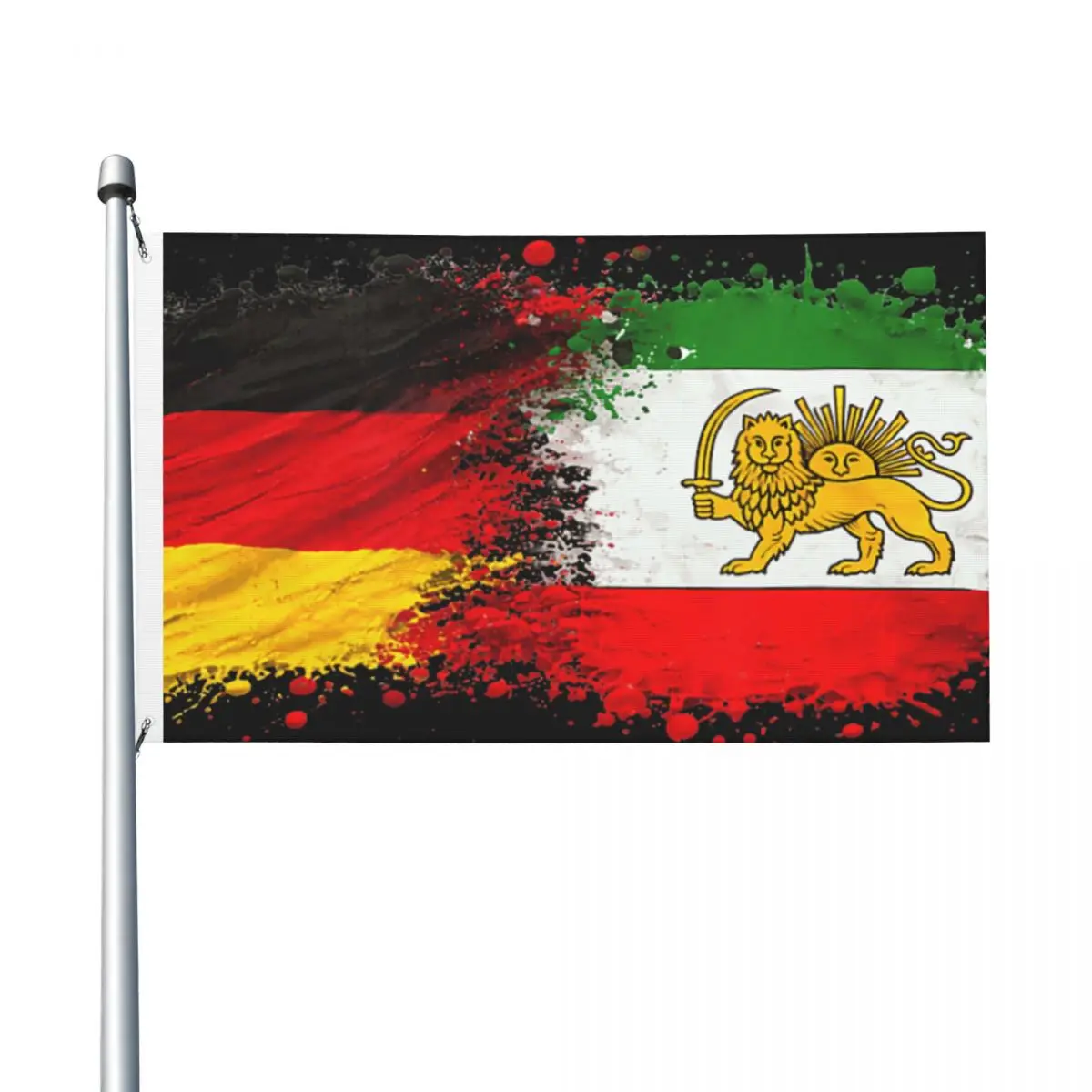Iran Germany Together Flag 90X150cm Design Flags Banner Hanging Polyeste For Living Room Dorm Party Decor