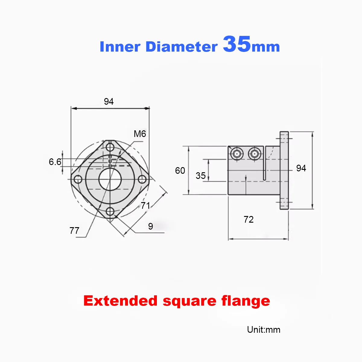 Variant: 1pcs  M35 Square