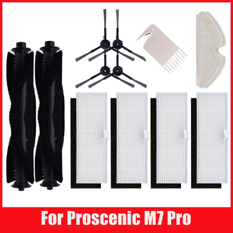 롤러 메인 사이드 브러시, Proscenic M7 Pro Kyvol Cybervac S31 Honiture Q6 Uoni Lenovo T1 Pro 진공 청소기 부품 액세서리 