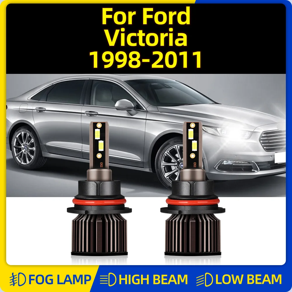 2Pcs 20000LM LED Headlight Bulbs 120W Canbus Car Lights 12V 6000K For Ford Victoria 1998-2004 2005 2006 2007 2008 2009 2010 2011