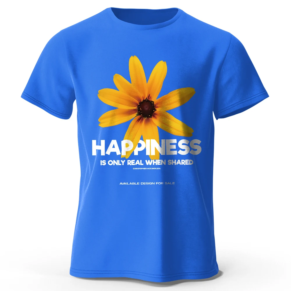 Herbst-T-Shirt mit Chrysanthemen-Aufdruck, 100 % Baumwolle – Kawaii-Blumenmuster, weich und stilvoll für den Alltag