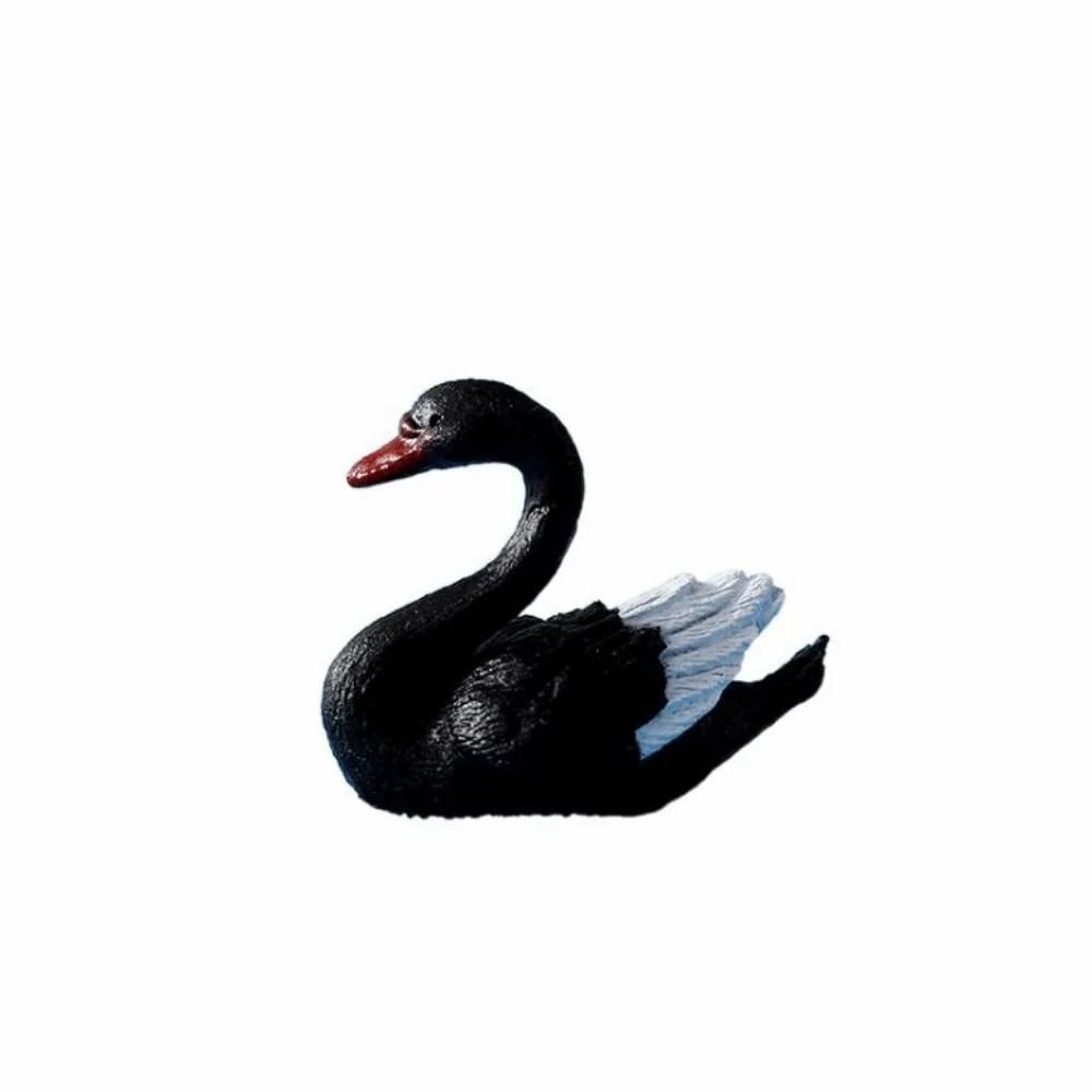 Cartoon Craft Swan Miniatures Animal Cute Goose Model DIY Lover Swan Ornaments Bonsai