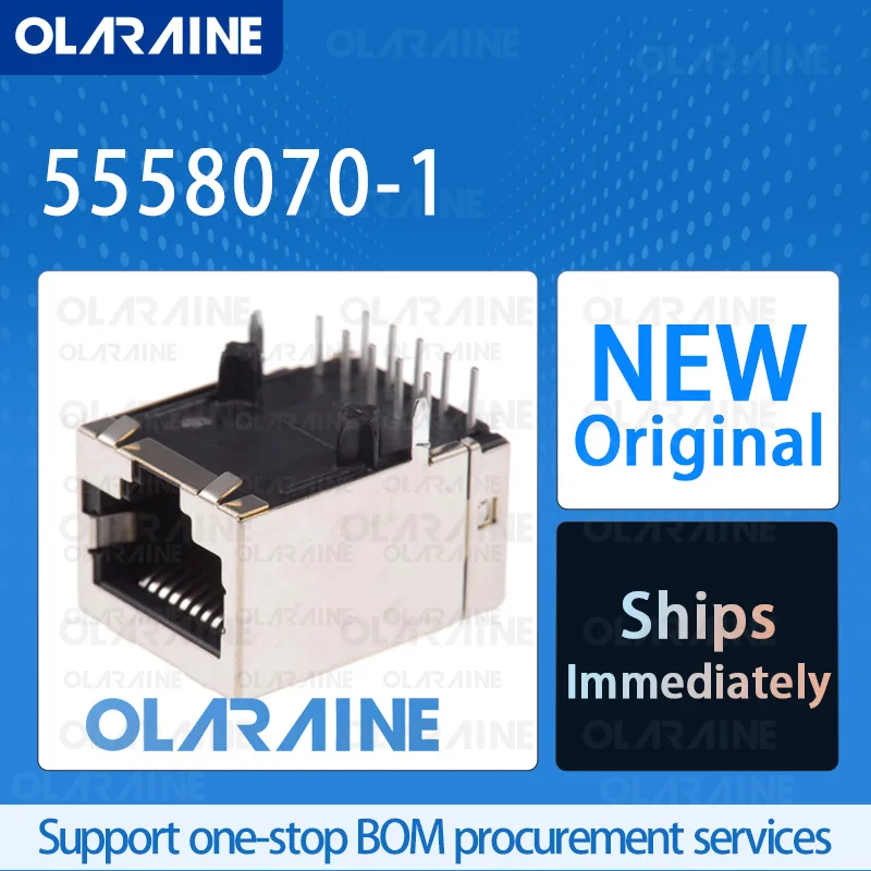 

5/10/50Pcs 5558070-1 100% brand new and original IC chip Modular/Ethernet connectors RJ45 1.5a