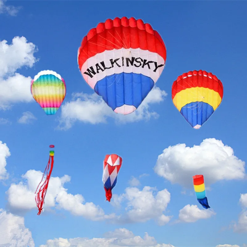

Large inflatable kite hot air balloon kite flying for adults ripstop nylon kite sports outdoor children kite wind line winding