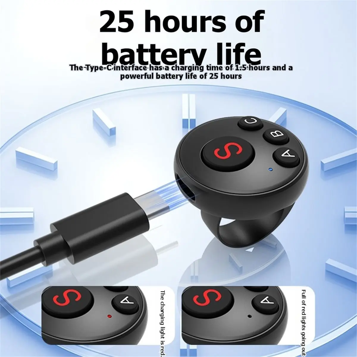 Dynamic Bluetooth Remote Control for DJI GoPro for Insta360 Series Photography Shutter Release Button Photography White