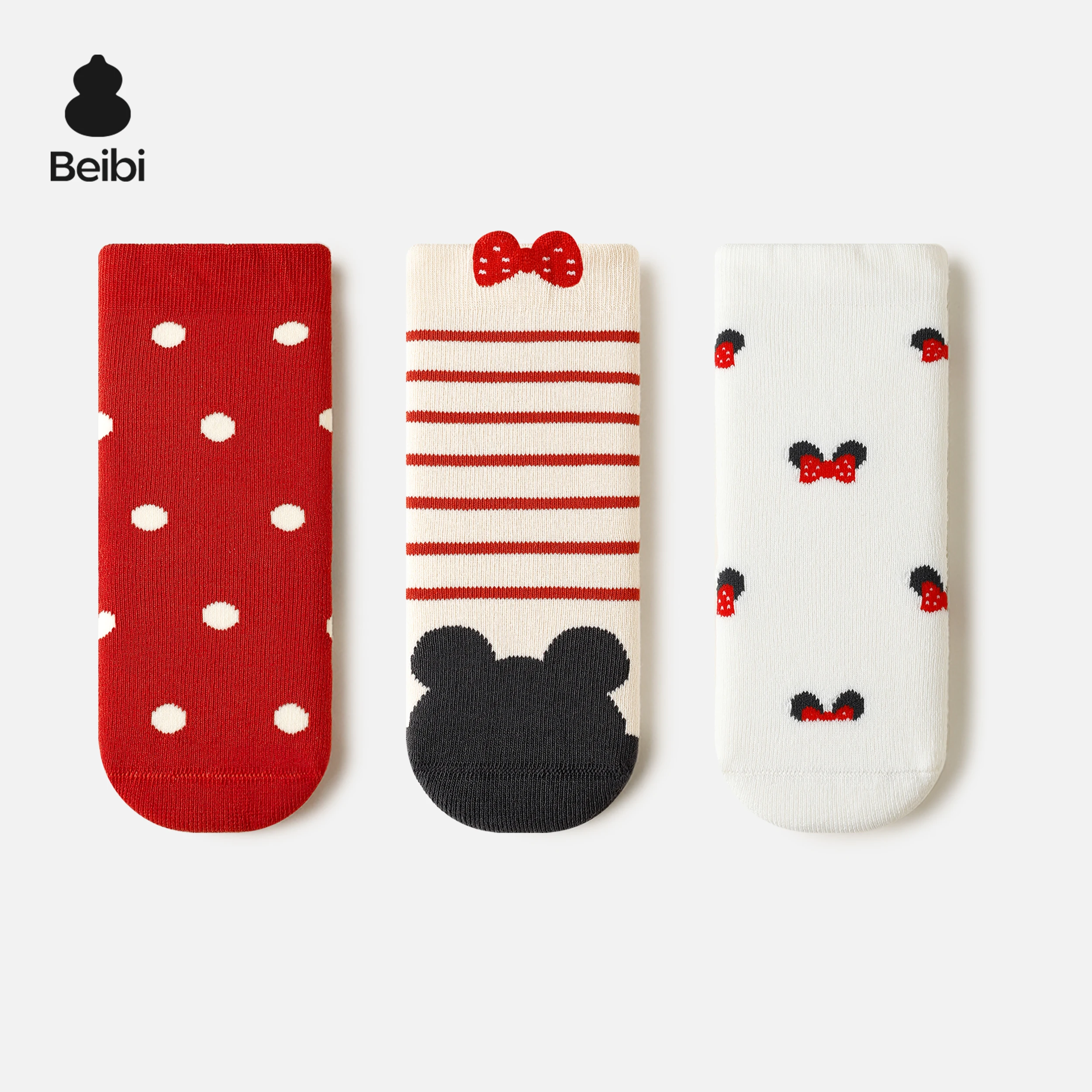 

Beibi 3-Pair Pack Girls' Cartoon Fleece-Lined Mid-Calf Socks Suitable for Spring, Autumn, and Winter Age Range: 4-6 years
