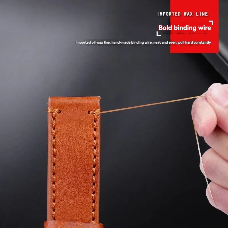 For TUDOR Black Bay Qicheng Bronze Little Red Flower Zenith Vintage Genuine Leather Watch Strap Men 22mm 23mm Cowhide Wristband