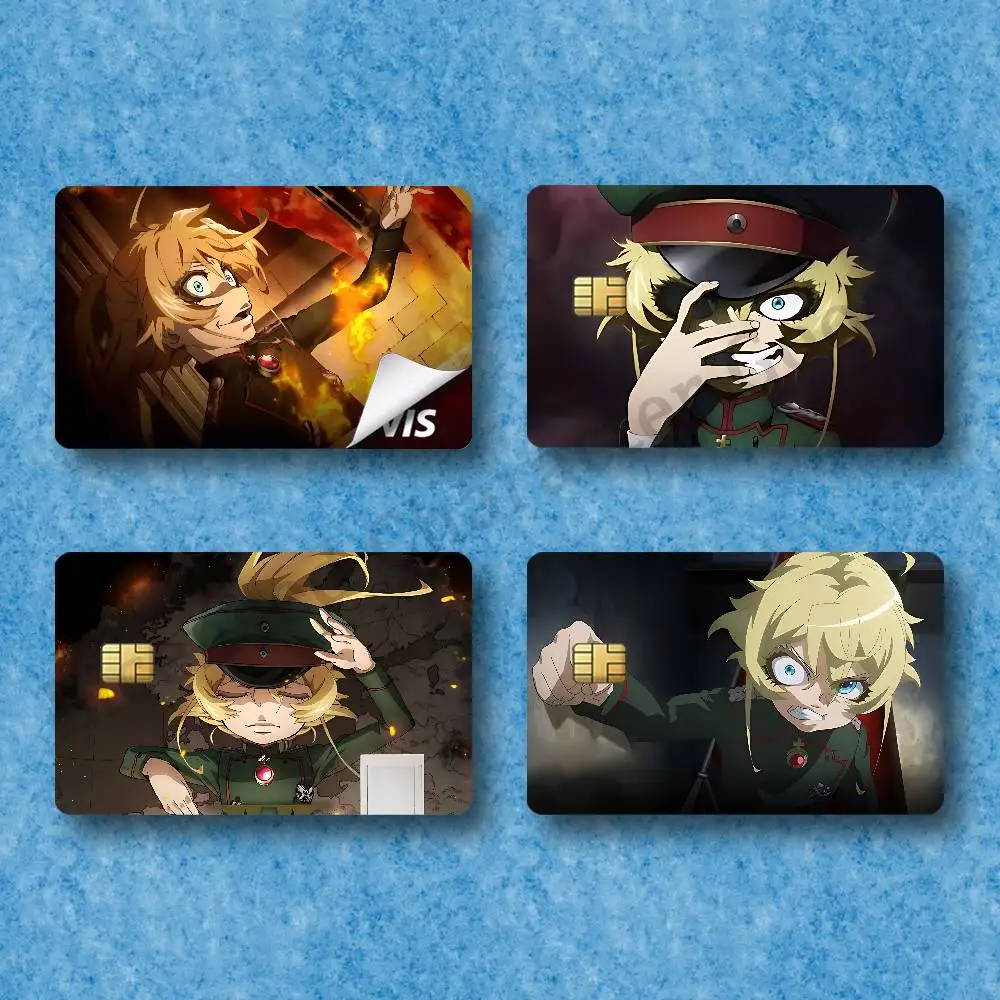 T-Tanya Bank Transit Card Skin Sticker Printed Resistant 4 Styles A Set 54mmx 85mm With Chip Window