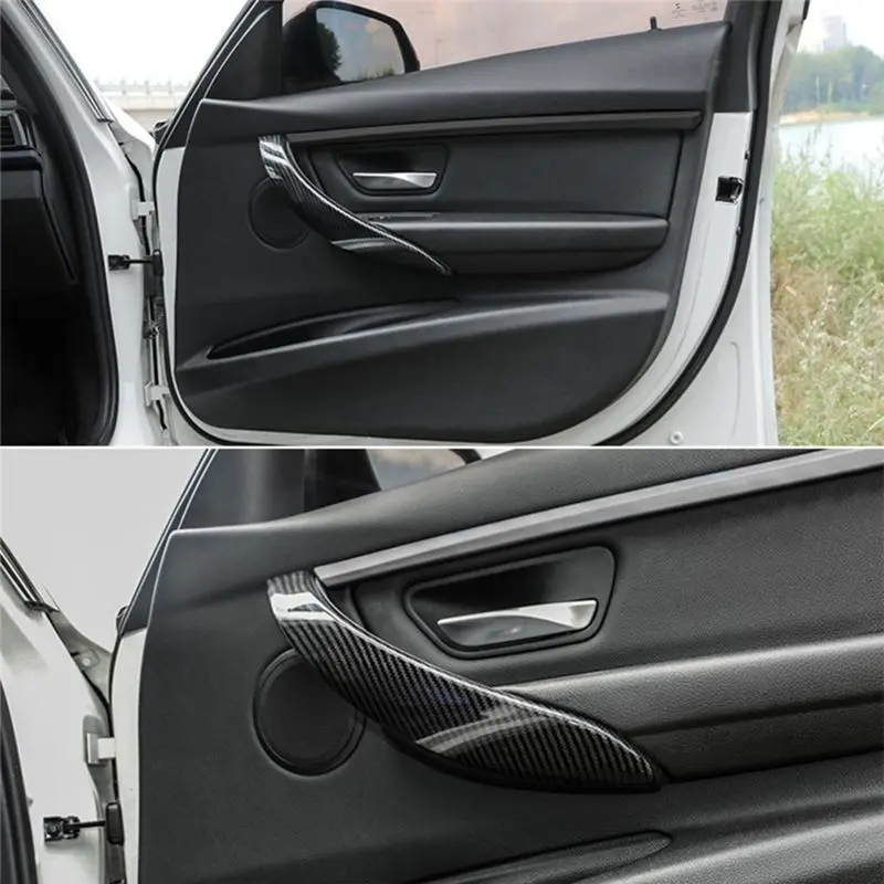 B09A Car Inner Door Armrest Handle Cover Trim for Bmw 3 Series F30 F31 2013-2017 Gt F34 2014-2017 ABS Carbon Fiber view 5