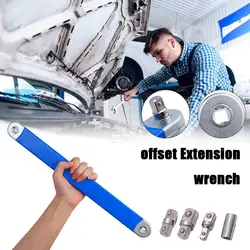 Offset Extension Wrench High-Carbon Steel 15.4inch Impact Socket Ratchet Wrench Tool with 1/4inch 3/8inch 1/2inch Square Wrench