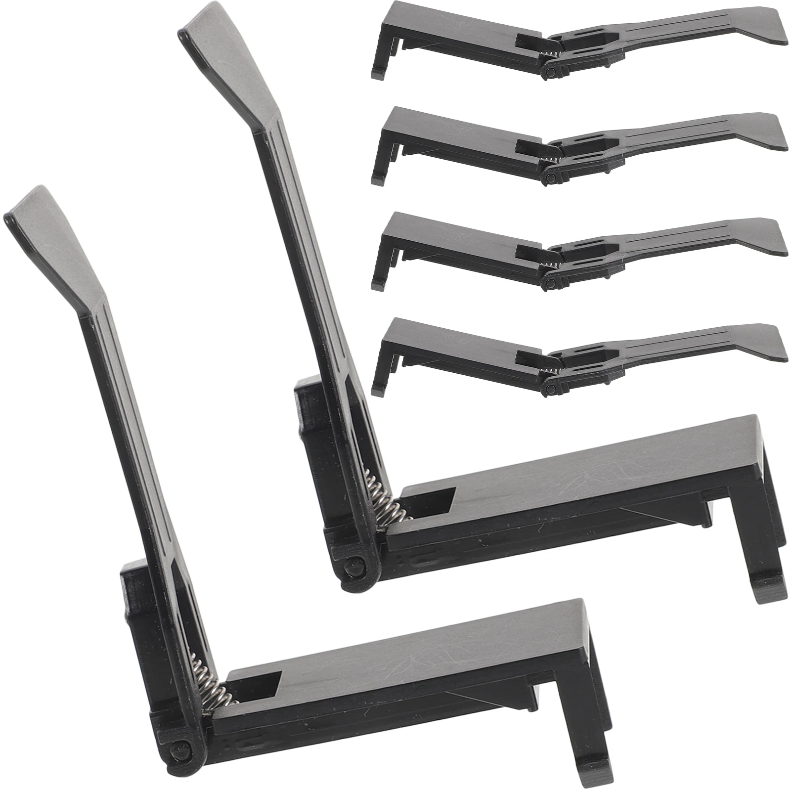 

6pcs Black Cashier Box Clips for Cash Register Money Organizers Portable Universal Plastic Bill Hold Down Accessories