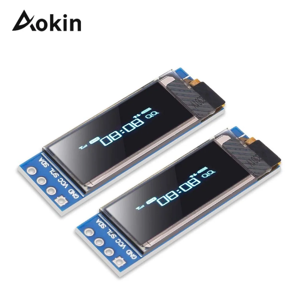 0.91 Inch 6Pin IIC I2C SPI Interface OLED LCD Display Module Board White/Blue Display For Arduino Raspberry Pi 32