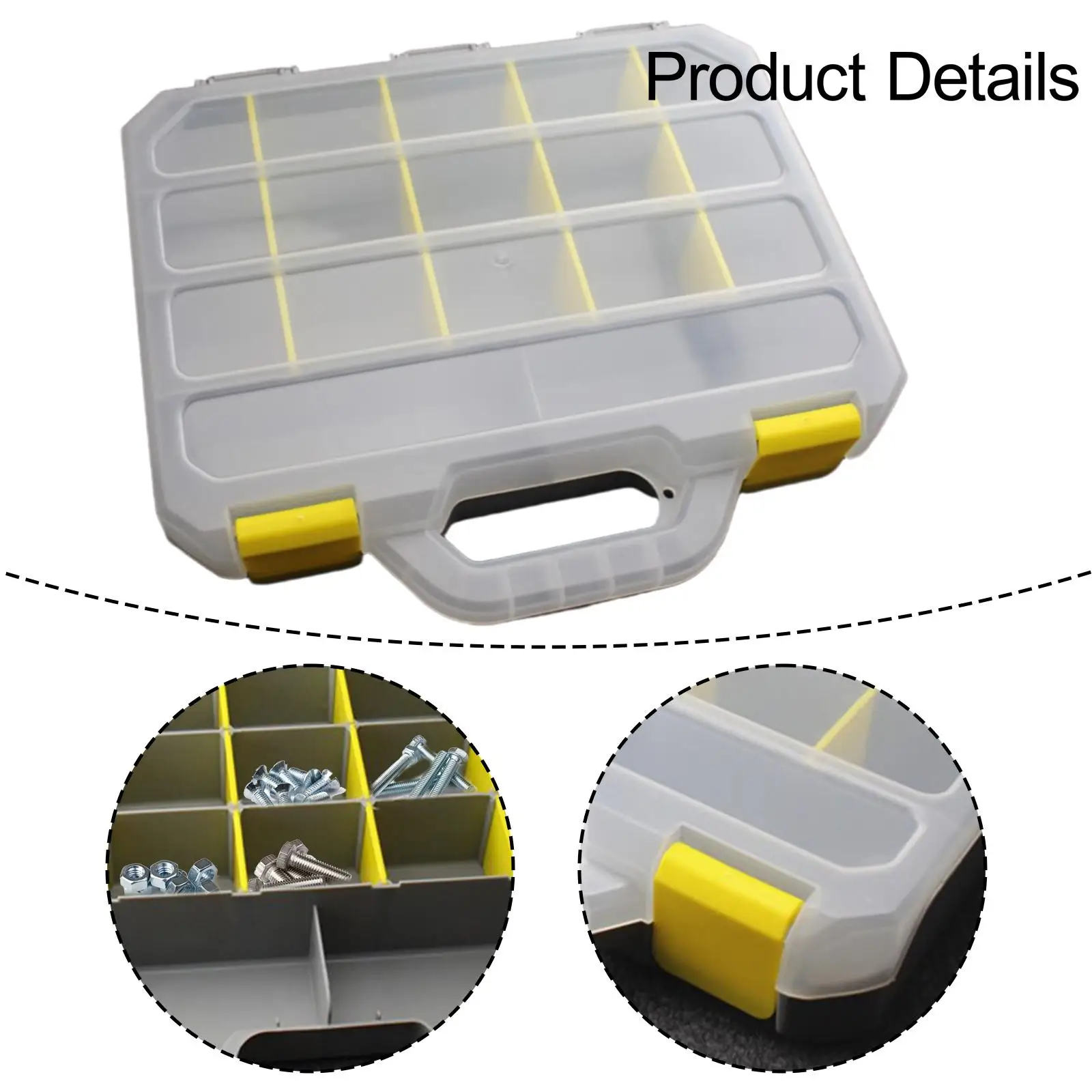 Small Parts Organizer Multipurpose Hardware Storage Box for Nuts Bolts Nails