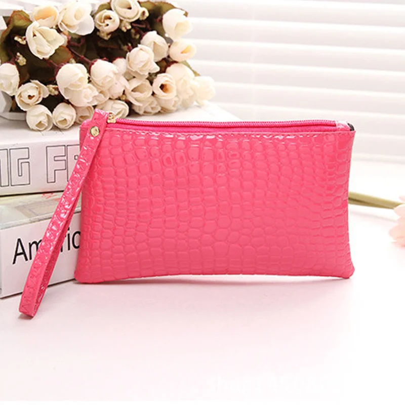 

Wallet For Women PU Clutch Long Casual Grain Coin Purse Female Bag Wrist Bags Zipper Phone Pocket Credit Card Holder