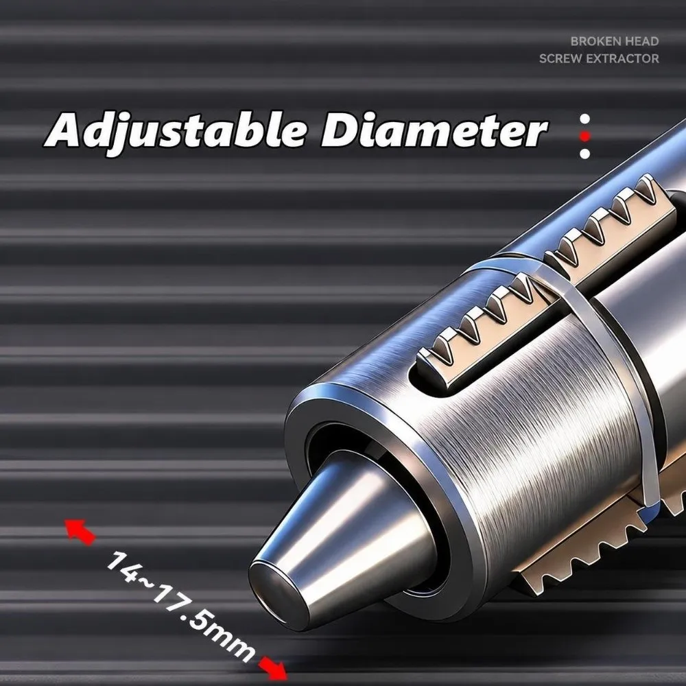 Durable 4/6 Points Broken Screw/Wire Extractor Adjustable Faucet Repair Broken Bolt Remover Slide Tooth Removal Tool