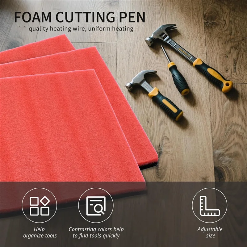 AB66-3 conjunto de ferramentas de inserção de espuma caixa de ferramentas organizador, folhas kaizen, folhas de armazenamento de polietileno para caixa de ferramentas caso duro eua plug