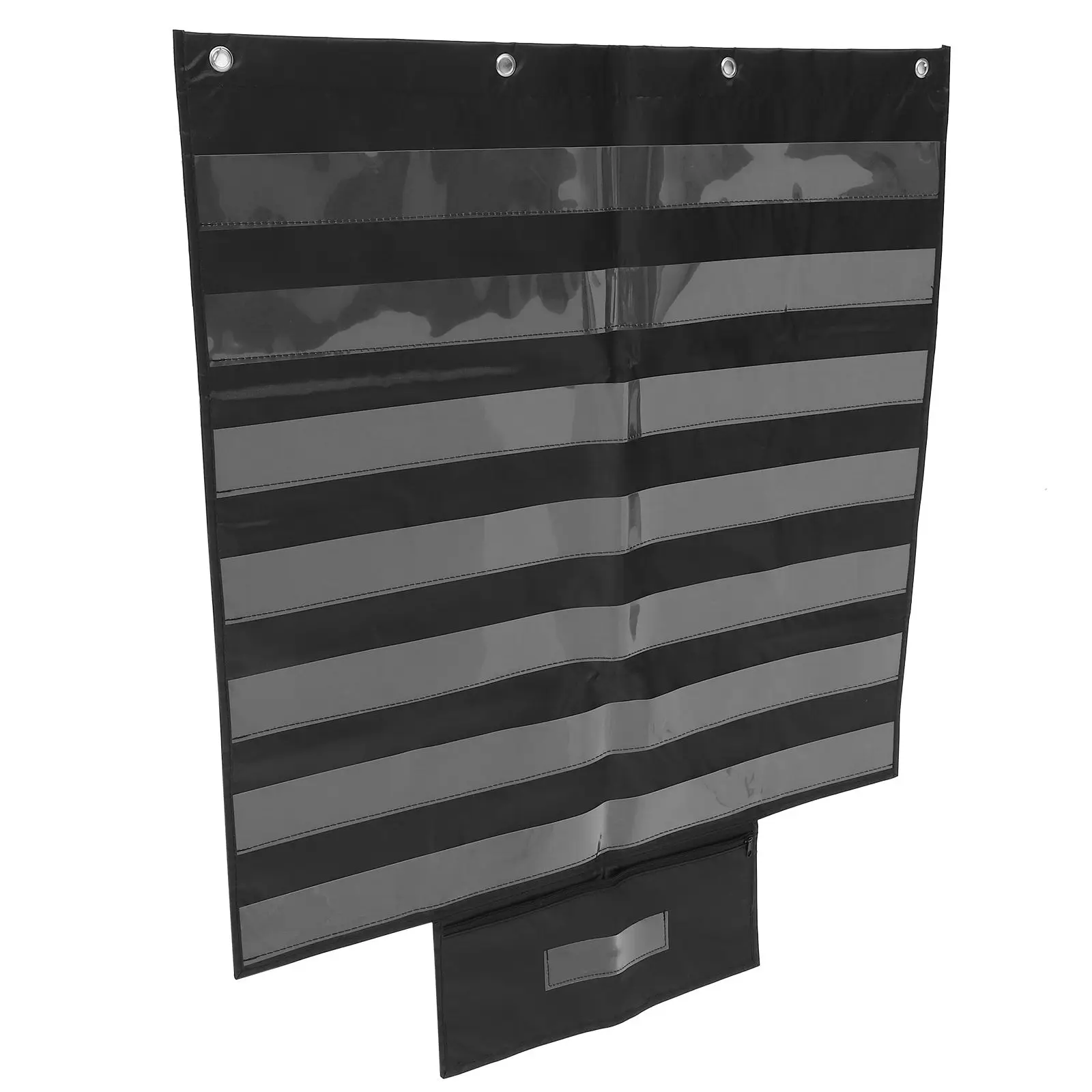 

Multifunctional Word Cards Storage Bag PVC Material Black Color Classroom Supplies Hanging Pocket Chart Teaching Tools