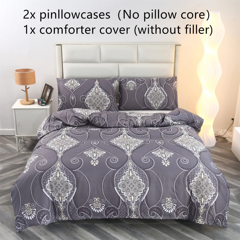 Morrocan Paisley Boho Single Duvet Cover Set Twin Full Queen Bed Linen Set