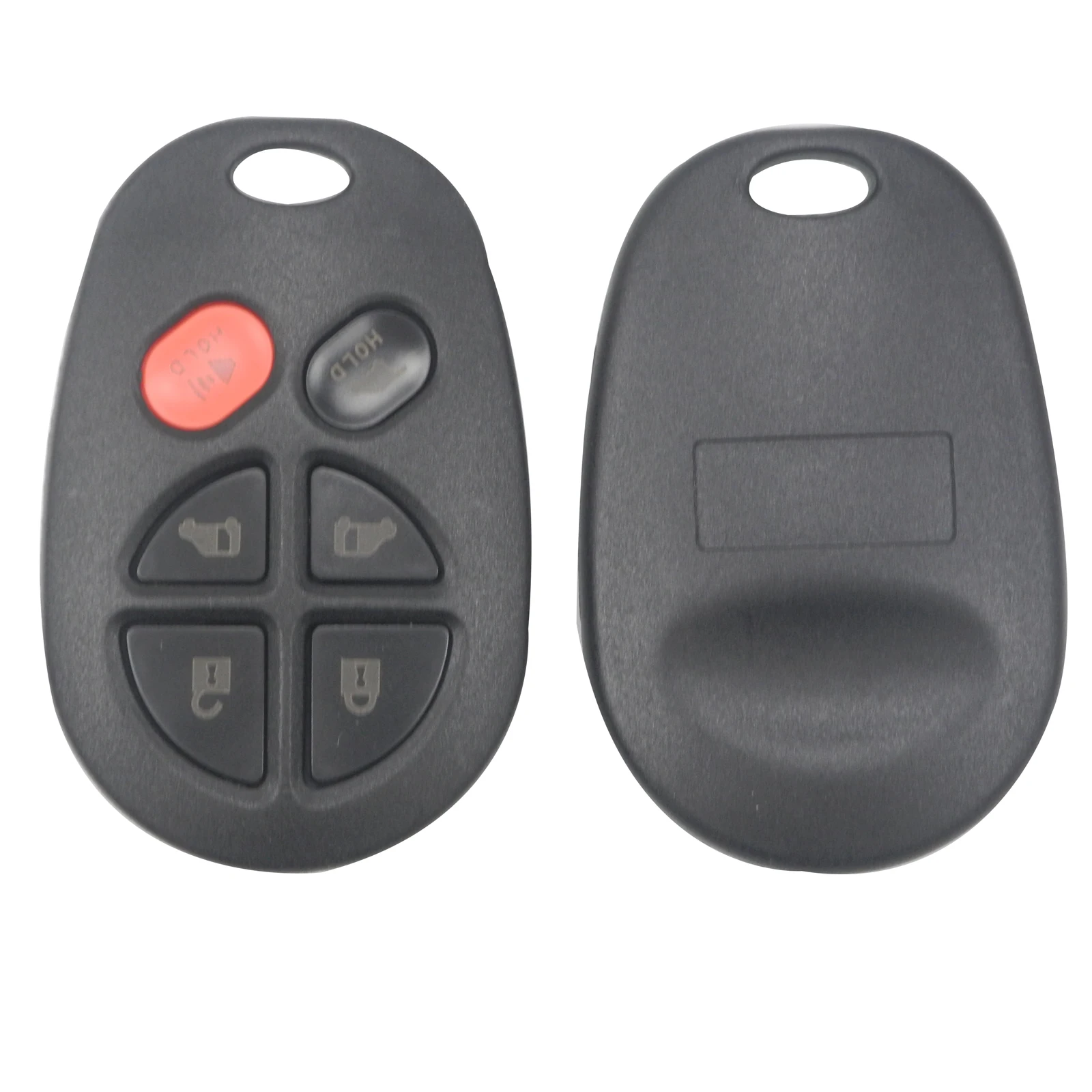 Jingyuqin Remote Car Key Shell for Toyota Sienna 2004 2005 2006 2007 2008 2009 2010 2011 2012 2013 FCC 6 Buttons Key Fob