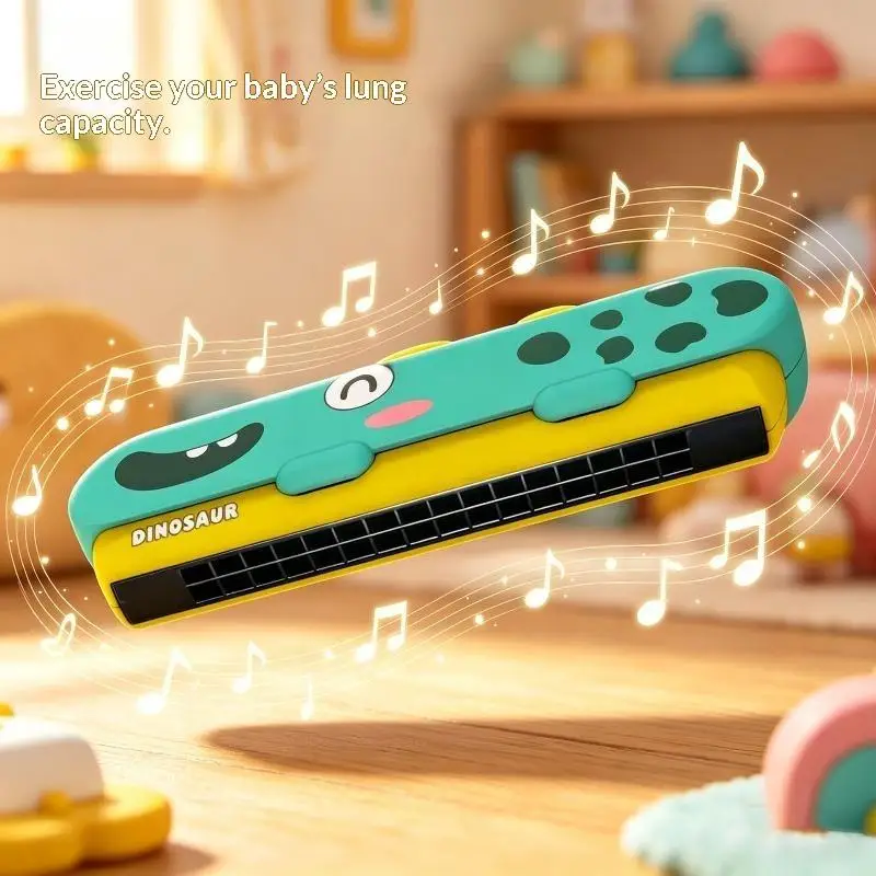 Kids Cartoon Harmonica With Lovely Animal Vehicle Designs Simple Play For Toddlers Early Music Education Birthday Gifts