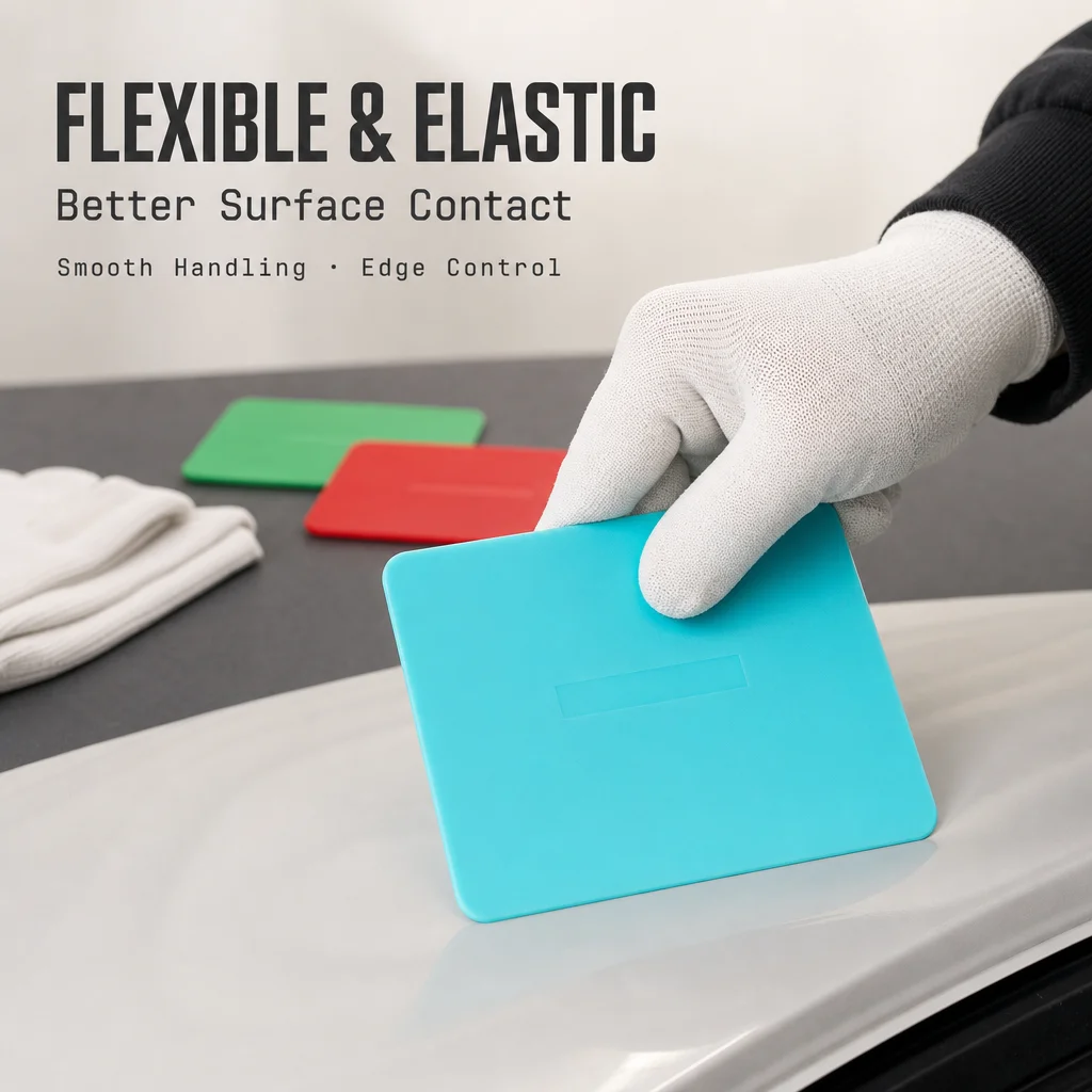 Raspador Cuadrado para Recubrimientos Automotrices - Raspador de Película de Cambio de Color Invisible para Uso Profesional